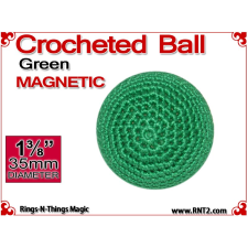 Green Crochet Ball | 1 3/8 Inch (35mm) | Magnetic