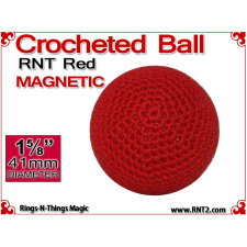 RNT Red Crochet Ball | 1 5/8 Inch (41mm) | Magnetic