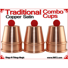 Traditional Tapered Combo Cups | Copper | Satin Finish 1