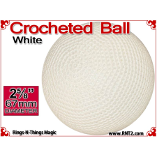 White Crochet Ball | 2 5/8 Inch (67mm)