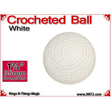 White Crochet Ball | 1 3/8 Inch (35mm)