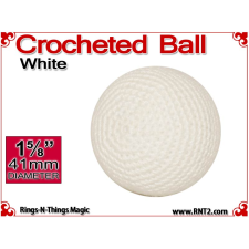 White Crochet Ball | 1 5/8 Inch (41mm)