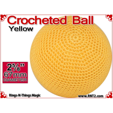 Yellow Crochet Ball | 2 5/8 Inch (67mm)