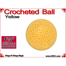 Yellow Crochet Ball | 1 3/8 Inch (35mm)