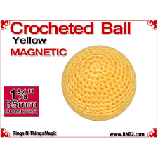 Yellow Crochet Ball | 1 3/8 Inch (35mm) | Magnetic