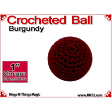 Burgundy Crochet Ball | 1 Inch (25mm)