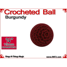 Burgundy Crochet Ball | 3/4 Inch (19mm)