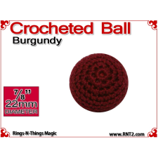 Burgundy Crochet Ball | 7/8 Inch (22mm)
