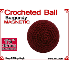 Burgundy Crochet Ball | 1 3/8 Inch (35mm) | Magnetic