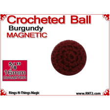 Burgundy Crochet Ball | 5/8 Inch (16mm) | Magnetic