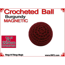 Burgundy Crochet Ball | 7/8 Inch (22mm) Magnetic