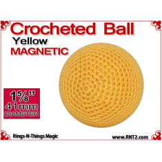 Yellow Crochet Ball | 1 5/8 Inch (41mm) | Magnetic
