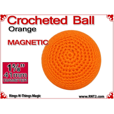 Orange Crochet Ball | 1 5/8 Inch (41mm) | Magnetic