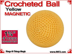 Yellow Crochet Ball | 1 5/8 Inch (41mm) | Magnetic