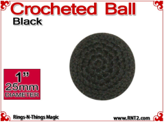 Black Crochet Ball | 1 Inch (25mm)