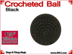 Black Crochet Ball | 1 1/8 Inch (28mm)