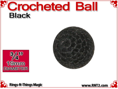 Black Crochet Ball | 3/4 Inch (19mm)