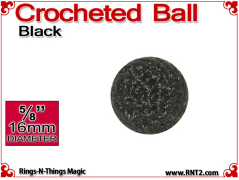 Black Crochet Ball | 5/8 Inch (16mm)