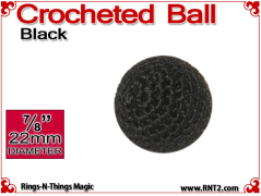 Black Crochet Ball | 7/8 Inch (22mm)