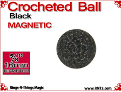 Black Crochet Ball | 5/8 Inch | Magnetic