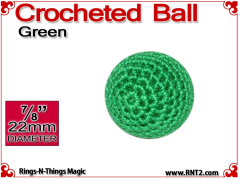 Green Crochet Ball | 7/8 Inch (22mm)