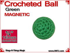 Green Crochet Ball | 5/8 Inch (16mm) | Magnetic