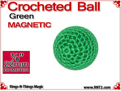 Green Crochet Ball | 7/8 Inch (22mm) | Magnetic