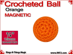 Orange Crochet Ball | 3/4 Inch (19mm) | Magnetic