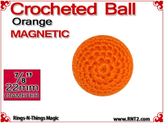 Orange Crochet Ball | 7/8 Inch (22mm) | Magnetic