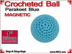 Parakeet Blue Crochet Ball | 1 Inch (25mm) | Magnetic