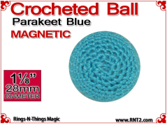 Parakeet Blue Crochet Ball | 1 1/8 Inch (28mm) | Magnetic