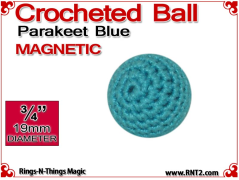 Parakeet Blue Crochet Ball | 3/4 Inch (19mm) | Magnetic