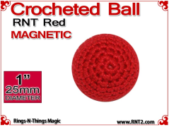 RNT Red Crochet Ball | 1 Inch (25mm) | Magnetic