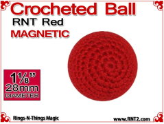 RNT Red Crochet Ball | 1 1/8 Inch (28mm) | Magnetic