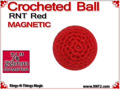 RNT Red Crochet Ball | 7/8 Inch (22mm) | Magnetic