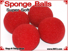 1 Inch Super Soft Sponge Balls - Red