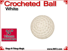 White Crochet Ball | 3/4 Inch (19mm)