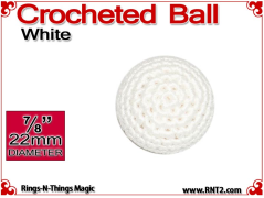 White Crochet Ball | 7/8 Inch (22mm)