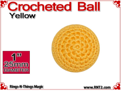 Yellow Crochet Ball | 1 Inch (25mm)