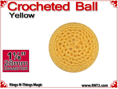 Yellow Crochet Ball | 1 1/8 Inch (28mm)