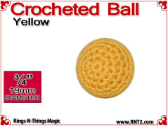 Yellow Crochet Ball | 3/4 Inch (19mm)