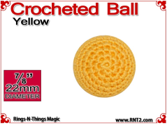 Yellow Crochet Ball | 7/8 Inch (22mm)