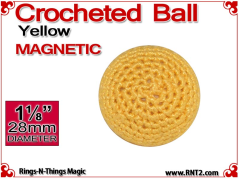 Yellow Crochet Ball | 1 1/8 Inch (28mm) | Magnetic