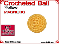 Yellow Crochet Ball | 5/8 Inch (16mm) | Magnetic