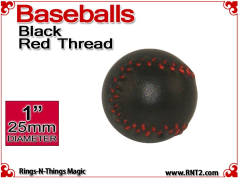 Black Leather Baseball | 1 Inch (25mm) by Leo Smetsers