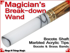 Magicians Break-Down Wand | Bocote & Marbled Acrylic Tips