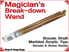 Magicians Break-Down Wand | Bocote & Marbled Acrylic Tips