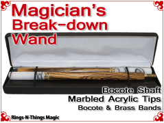 Magicians Break-Down Wand | Bocote & Marbled Acrylic Tips