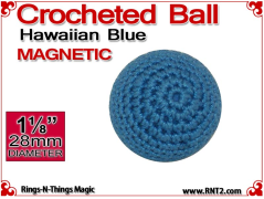 Hawaiian Blue Crochet Ball | 1 1/8 Inch (28mm) | Magnetic