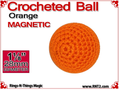 Orange Crochet Ball | 1 1/8 Inch (28mm) | Magnetic